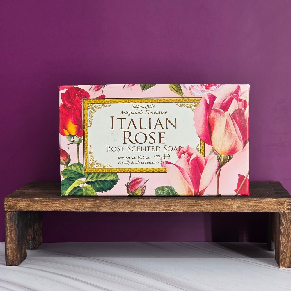 Saponificio Artigianale Fiorentino Italian Rose Soap 10.5oz Handmade Italy New
